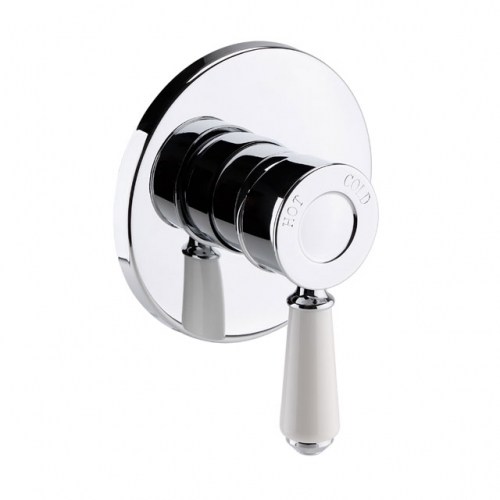 Round Traditional Chrome Concealed Manual Shower Valve