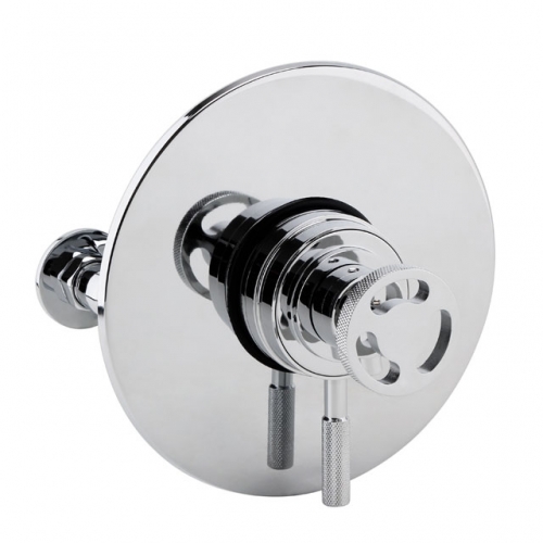 Chrome Industrial Style Concealed Dual Shower Valve