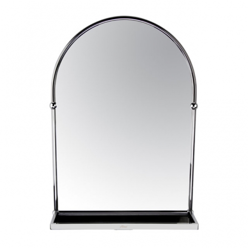 Traditional Arched Mirror with square Glass Shelf