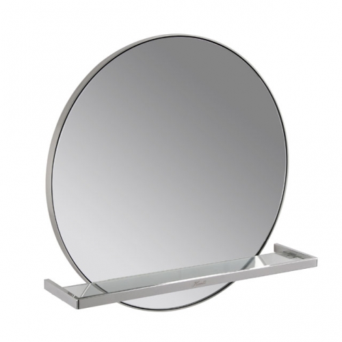 60CM round Mirror with square Glass Shelf