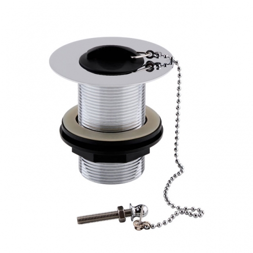 1 1/2'' Unslotted Sink Waste Brass Body,Poly Plug & Plastic backnut  & 85mm Ball Chain