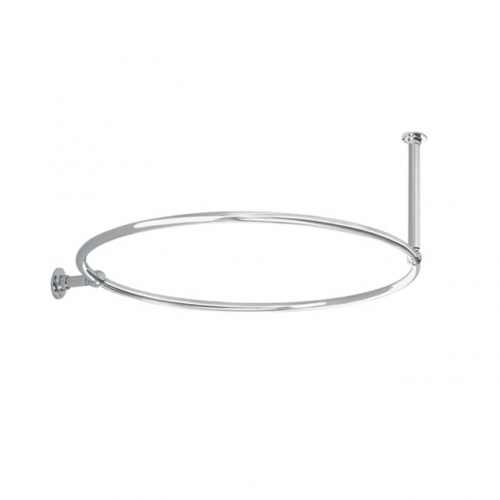 Traditional 850mm Chrome Double Support Circular Shower Curtain Rail