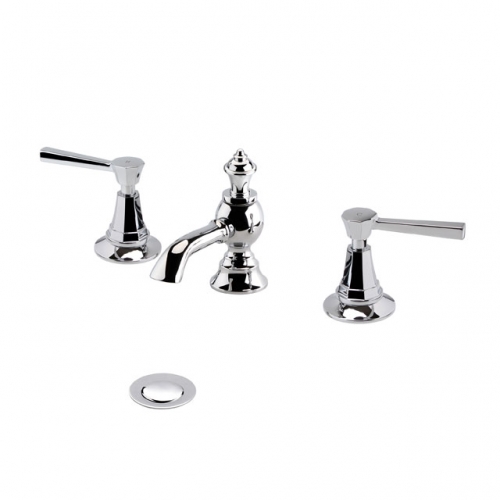 Traditional 3 Holes Whole Brass Basin Tap With Traditional Octagonal Lever Handle -CP
