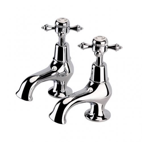 Traditional G1/2 Pair Basin Whole Brass Tap -CP