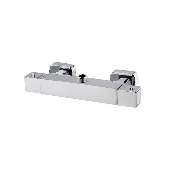 Square Top Outlet Thermostatic Bar Shower Valve Chrome