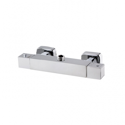 Square Top Outlet Thermostatic Bar Shower Valve - Chrome
