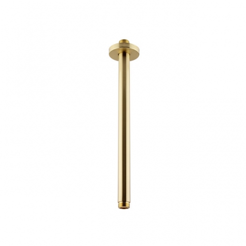 200mm Brushed Brass Round Ceiling Shower Arm
