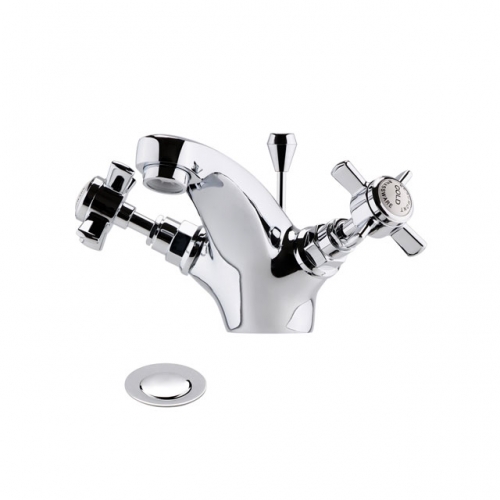 Traditional Beaumont Mono Basin Mixer Tap + Pop Up Waste