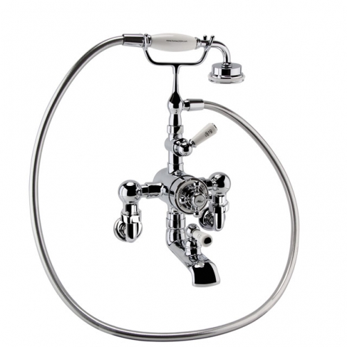Traditional Wall Mounted Bath And Shower Thermostatic Whole Brass Mixer