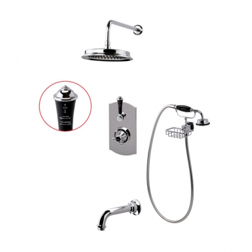 New Traditional Three Directions For Out Water Concealed Thermostatic Kit  For Top Shower&Bath Spout &Handset