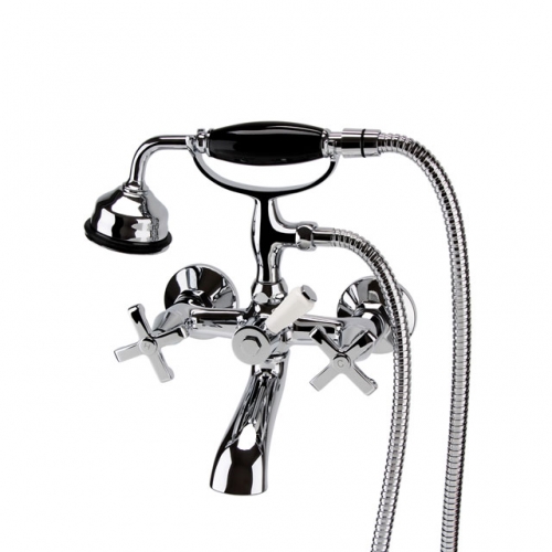 Elegant Wall Mounted Bath Tap With Shower Whole Brass Tap
