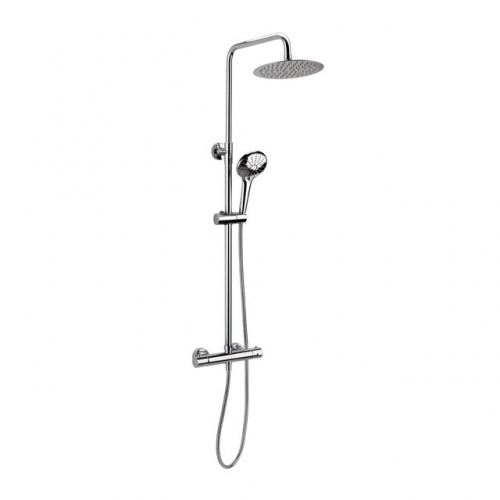 Modern Cool Touch Thermostatic Shower+Thin 200mm SS304 Overhead Shower Kit WRAS Approved